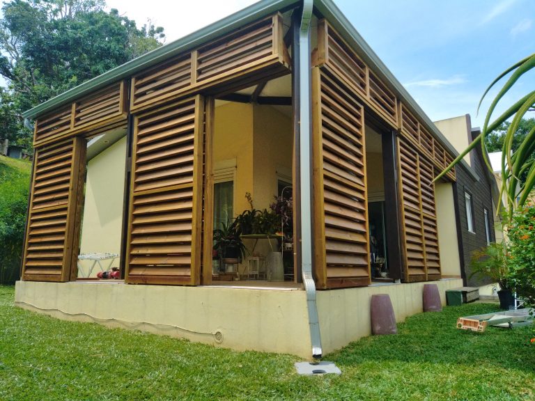 Brise-vue brise vent sur mesure coulissant en bois